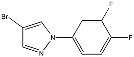 4-溴-1-(3,4-二氟苯基)吡唑 结构式