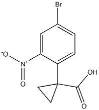 1-(4-bromo-2-nitrophenyl)cyclopropanecarboxylic acid 结构式