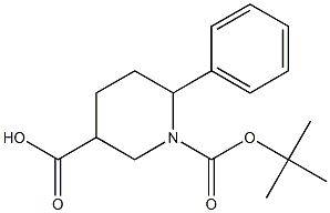 1-(tert-butoxycarbonyl)-6-phenylpiperidine-3-carboxylic acid 结构式