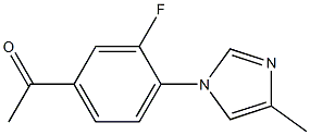 1-[3-fluoro-4-(4-methyl-1H-imidazol-1-yl)phenyl]ethanone 结构式