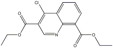 diethyl 4-chloroquinoline-3,8-dicarboxylate 结构式