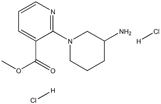 3-Amino-3,4,5,6-tetrahydro-2H-[1,2']bipyridinyl-3'-carboxylic acid methyl ester dihydrochloride 结构式