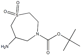 6-Amino-1,1-dioxo-1l6-[1,4]thiazepane-4-carboxylic acid tert-butyl ester 结构式