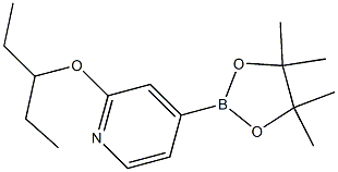 4-(4,4,5,5-tetramethyl-1,3,2-dioxaborolan-2-yl)-2-(pentan-3-yloxy)pyridine 结构式