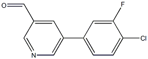 5-(4-chloro-3-fluorophenyl)pyridine-3-carbaldehyde 结构式