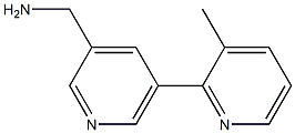 (5-(3-methylpyridin-2-yl)pyridin-3-yl)methanamine 结构式