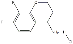 7,8-difluorochroman-4-amine hydrochloride 结构式