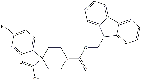 Fmoc-4-(4-bromophenyl)-piperidine-4-carboxylic acid 结构式