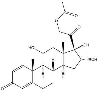 16A-羟基泼尼松龙醋酸酯 结构式
