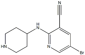 5-bromo-2-(piperidin-4-ylamino)pyridine-3-carbonitrile 结构式