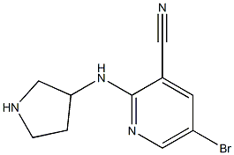 5-bromo-2-(pyrrolidin-3-ylamino)pyridine-3-carbonitrile 结构式