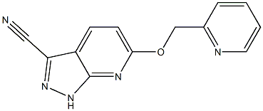 6-(pyridin-2-ylMethoxy)-1H-pyrazolo[3,4-b]pyridine-3-carbonitrile 结构式