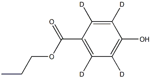 4-Hydroxybenzoic acid-propyl ester 2,3,5,6 D4 结构式