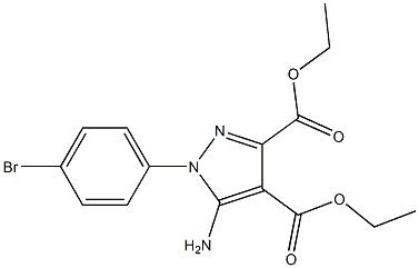 5-AMino-1-(4-broMo-phenyl)-1H-pyrazole-3,4-dicarboxylic acid diethyl ester 结构式