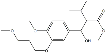 2-{羟基-[4-甲氧基-3-(3-甲氧基丙氧基)-苯基]-甲基}-3-甲基-丁酸甲酯 结构式