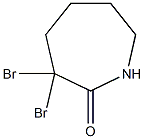 3,3-Dibromo-azepan-2-one 结构式