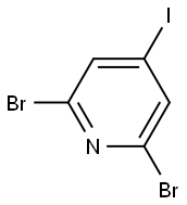 2,6-二溴-4-碘吡啶 结构式