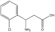 (RS)-3-氨基-3-(2-氯苯基)丙酸 结构式
