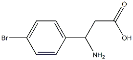 (RS)-3-氨基-3-(4-溴苯基)丙酸 结构式