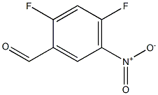 2,4-二氟-5-硝基苯甲醛 结构式