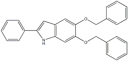 5,6-双苯甲氧基-2-苯基-吲哚 结构式