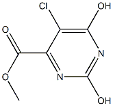 2,6-二羟基-5-氯-4-嘧啶甲酸甲酯 结构式