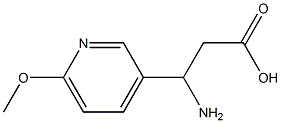 RS-3-氨基-3-(6-甲氧基-3-吡啶基)丙酸 结构式