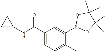 N-环丙基-4-甲基-3-(4,4,5,5-四甲基-1,3,2-二氧杂硼烷-2-基)-苯甲酰胺 结构式