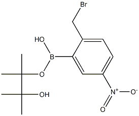 2-(溴甲基)-5-硝基苯硼酸频那醇酯 结构式