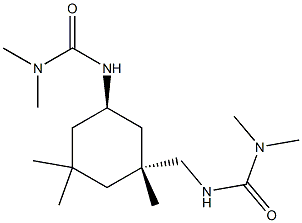 1-(3,3-二甲基脲基)-3-[(3,3-二甲基脲基)甲基]-3,5,5-三甲基环己烷 结构式