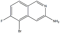 5-溴-6-氟异喹啉-3-胺 结构式