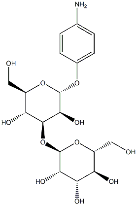 4-氨基苯基3-O-(Α-D-吡喃甘露糖基)-Α-D-吡喃甘露糖苷 结构式