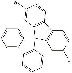 2-溴-7-氯-9,9-二苯基芴 结构式