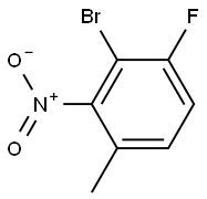 2-硝基-3-溴-4-氟甲苯 结构式