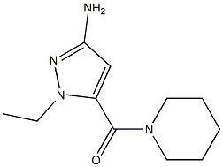 1-ETHYL-5-(PIPERIDIN-1-YLCARBONYL)-1H-PYRAZOL-3-AMINE 结构式