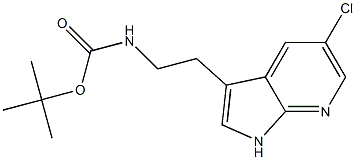 TERT-BUTYL (2-(5-CHLORO-1H-PYRROLO[2,3-B]PYRIDIN-3-YL)ETHYL)CARBAMATE 结构式