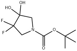 TERT-BUTYL 3,3-DIFLUORO-4,4-DIHYDROXYPYRROLIDINE-1-CARBOXYLATE 结构式