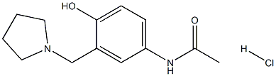 N-(4-Hydroxy-3-(pyrrolidin-1-ylmethyl)phenyl)acetamide Hydrochloride 结构式