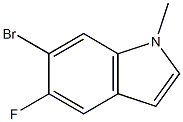 6-Bromo-5-fluoro-1-methyl-1H-indole 结构式