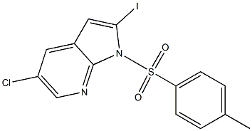 5-Chloro-2-iodo-1-tosyl-1H-pyrrolo[2,3-b]pyridine 结构式