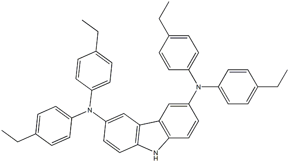 N3,N3,N6,N6-四(4-乙基苯基)-9H-咔唑-3,6-二胺 结构式