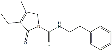 3-乙基-4-甲基-2-氧-N-(2-苯基乙基)-2,5-二氢-1H-吡咯-1-甲酰胺 结构式