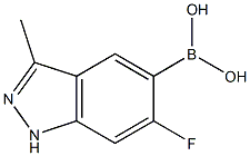 6-Fluoro-3-methyl-1H-indazole-5-boronic acid 结构式