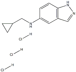 1-CYCLOPROPYLMETHYL-1H-INDAZOL-5-YLAMINE TRIHYDROCHLORIDE 结构式