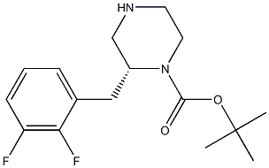 (R)-2-(2,3-DIFLUORO-BENZYL)-PIPERAZINE-1-CARBOXYLIC ACID TERT-BUTYL ESTER 结构式