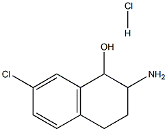 2-AMINO-7-CHLORO-1,2,3,4-TETRAHYDRO-NAPHTHALEN-1-OL HYDROCHLORIDE 结构式