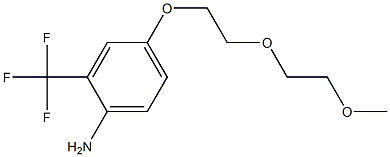 4-[2-(2-METHOXYETHOXY)ETHOXY]-2-(TRIFLUOROMETHYL)-PHENYLAMINE 结构式