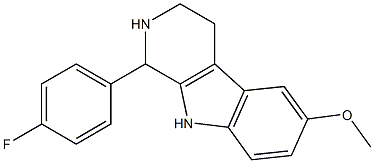 1-(4-FLUORO-PHENYL)-6-METHOXY-2,3,4,9-TETRAHYDRO-1H-BETA-CARBOLINE 结构式