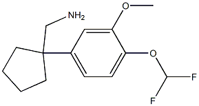 [1-[4-(DIFLUOROMETHOXY)-3-METHOXYPHENYL]CYCLOPENTYL]METHYLAMINE 结构式