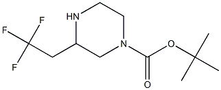 3-(2,2,2-TRIFLUORO-ETHYL)-PIPERAZINE-1-CARBOXYLIC ACID TERT-BUTYL ESTER 结构式